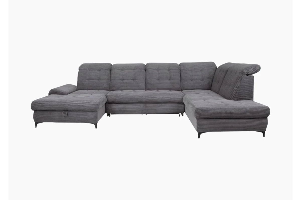 Bella 1 U-Shaped Grey BELLA U-Shaped sofa with bed function and storage