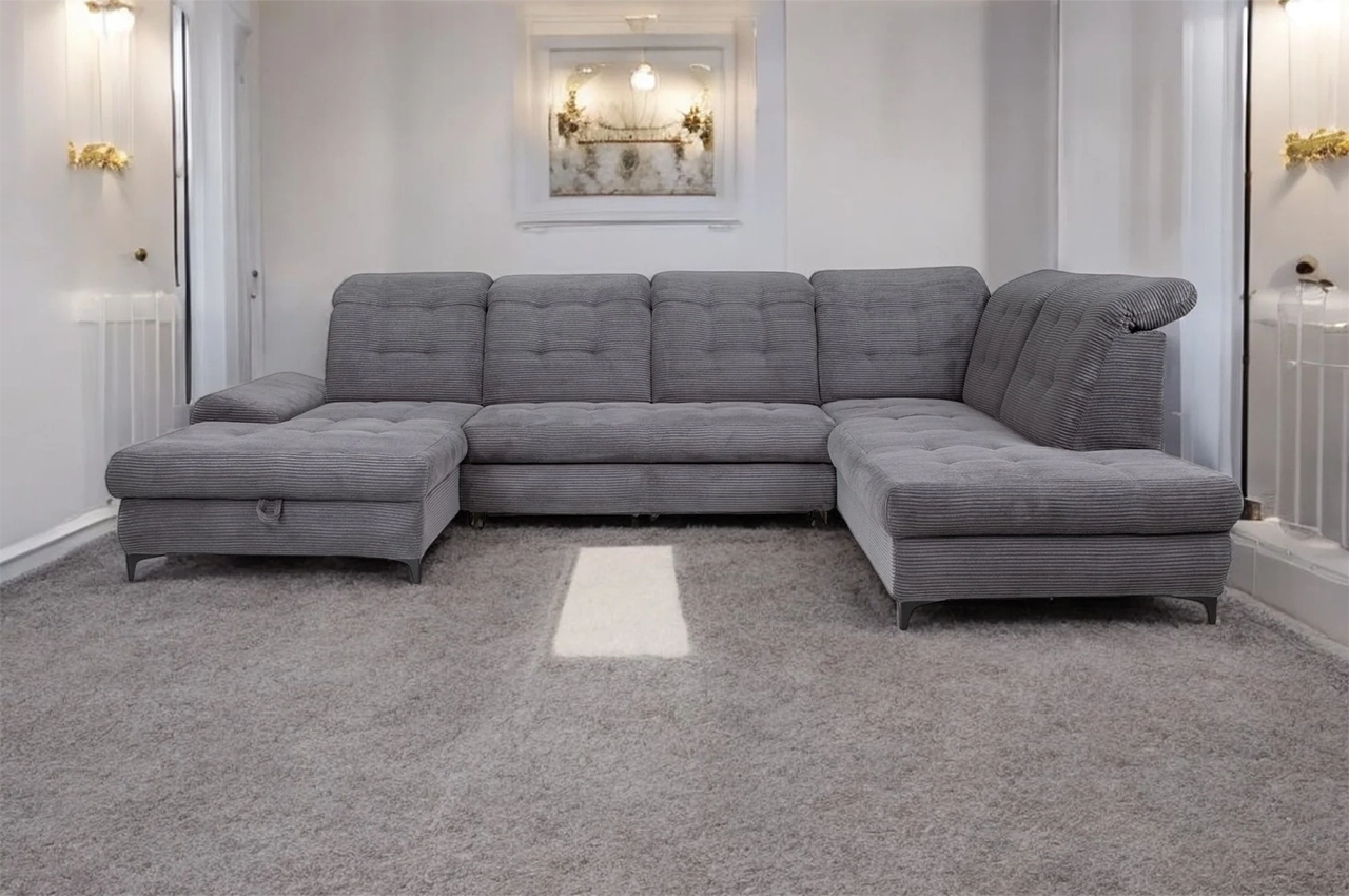 BELLA U-Shaped sofa with bed function and storage