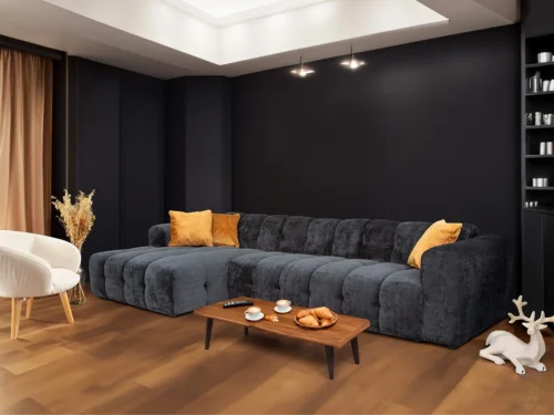 CLOUD Corner Sofa with Chaise -Black