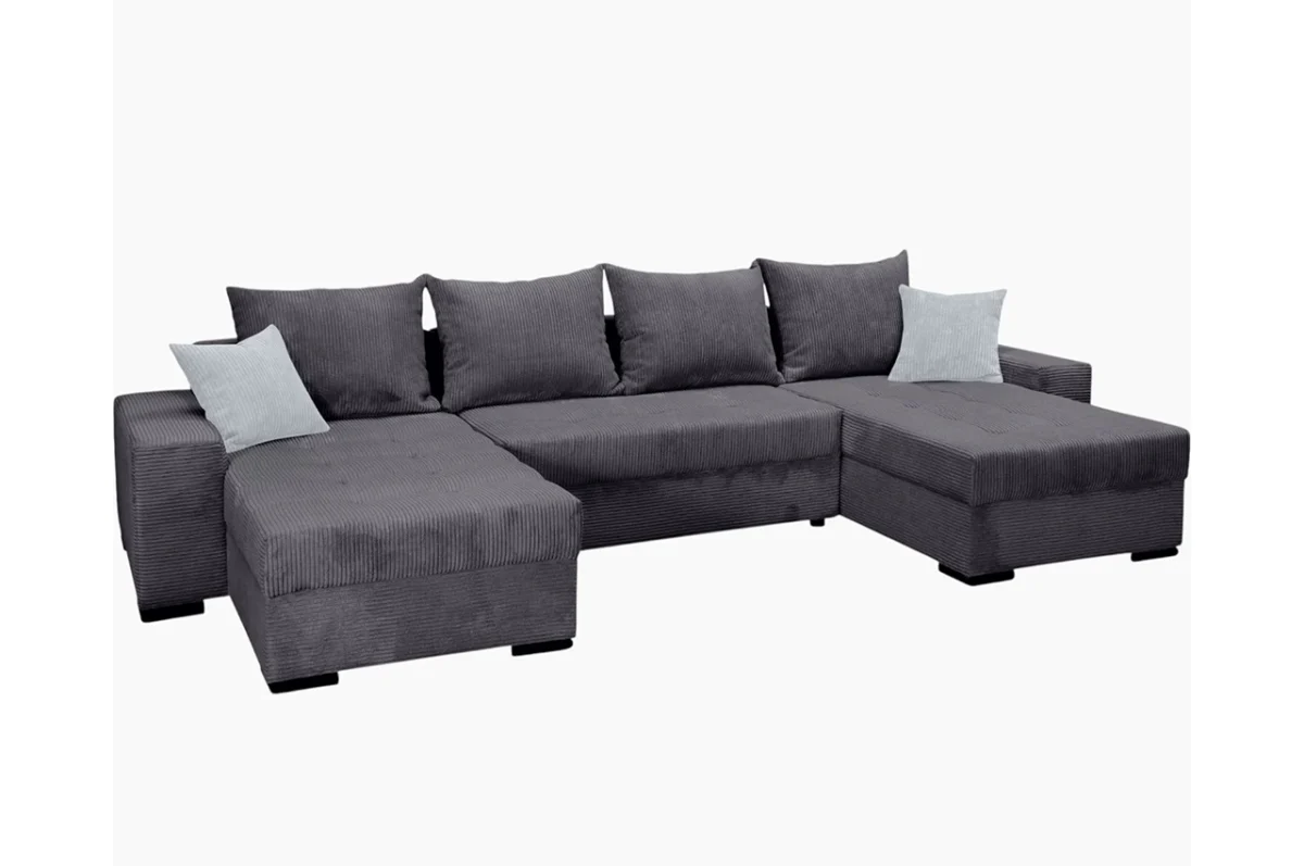 JOLY Sofa Bed Anthracite JOLY U-Shaped sofa with bed function and storage