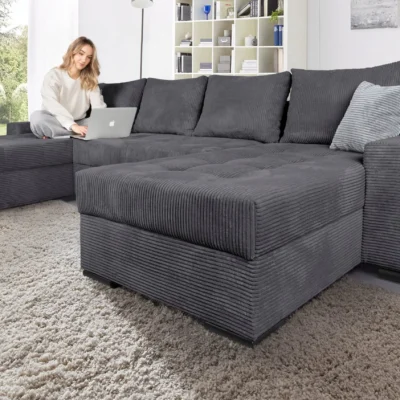 JOLY U-Shaped sofa with bed function and storage