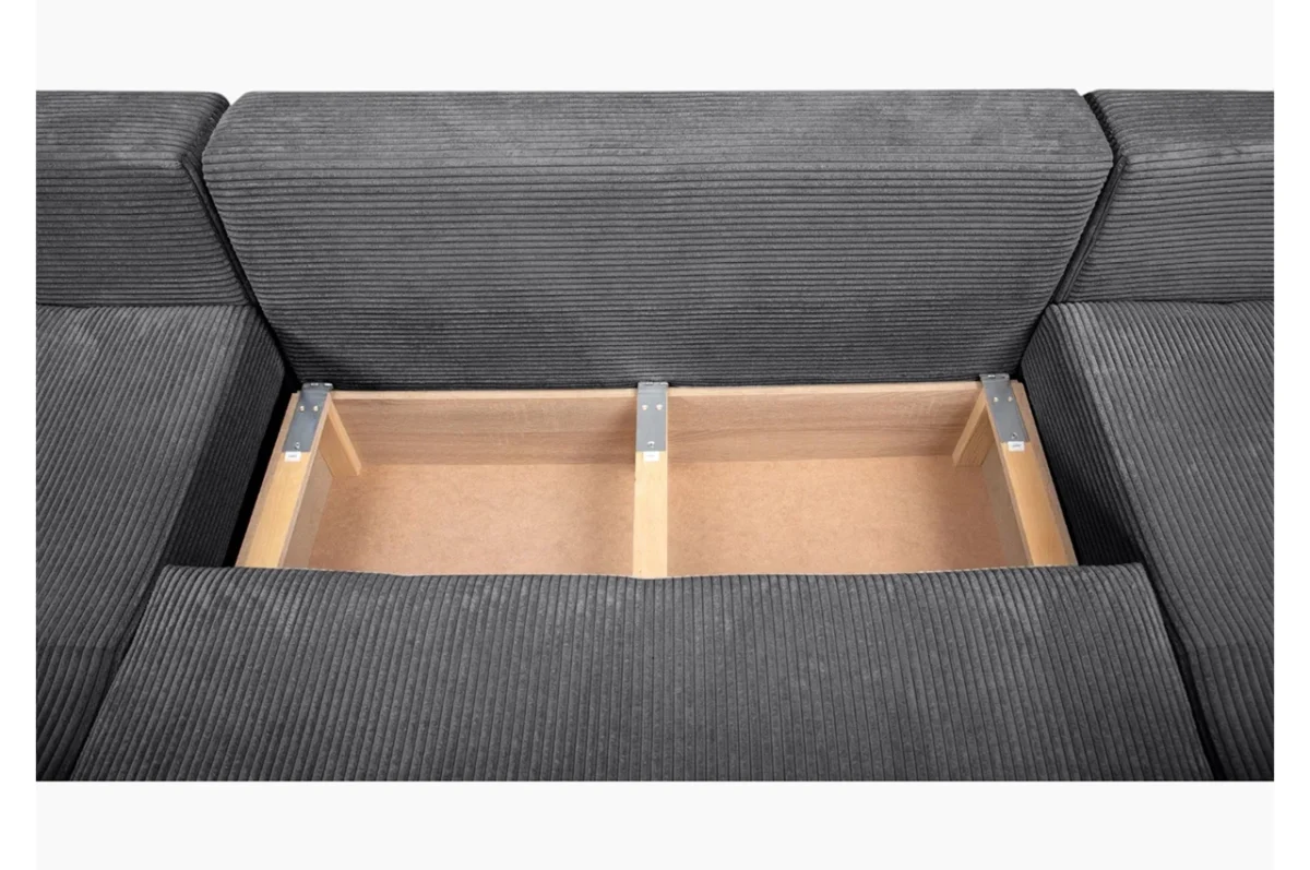 JOLY Sofa Bed Anthracite3 JOLY U-Shaped sofa with bed function and storage