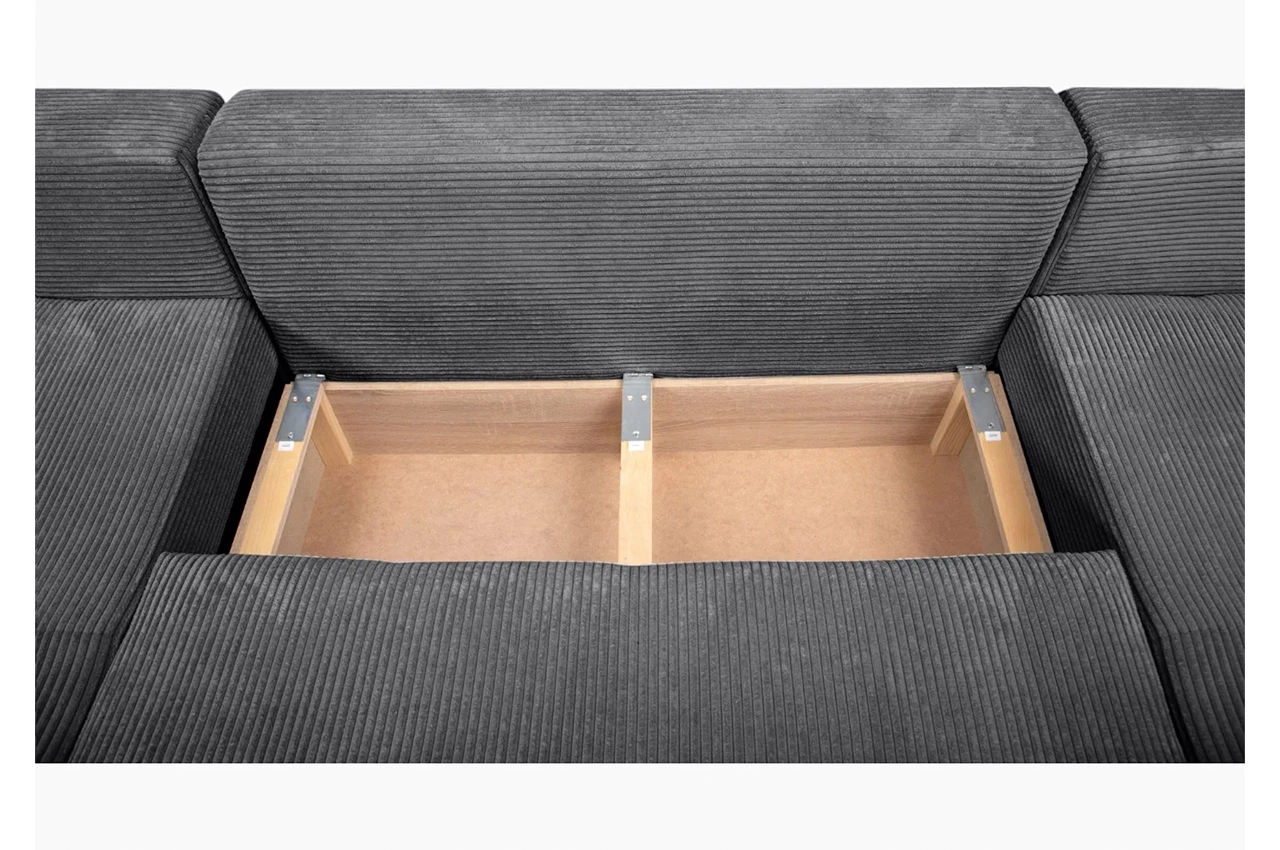 JOLY U-Shaped sofa with bed function and storage