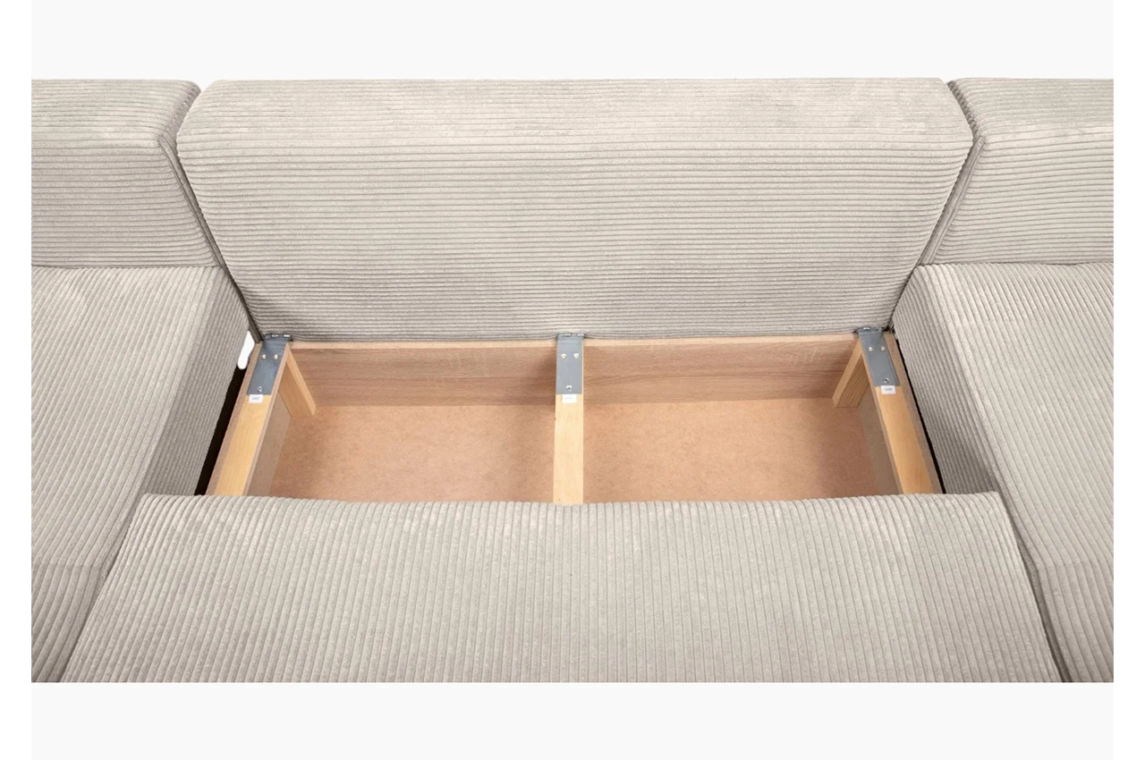 JOLY U-Shaped sofa with bed function and storage