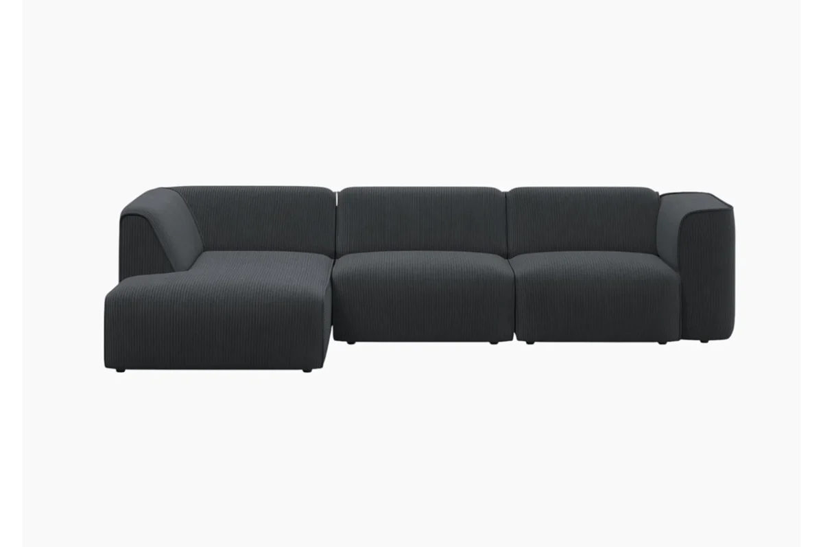 MADEA Corner Sofa with Chaise Anthracite MADEA Corner Sofa with Chaise