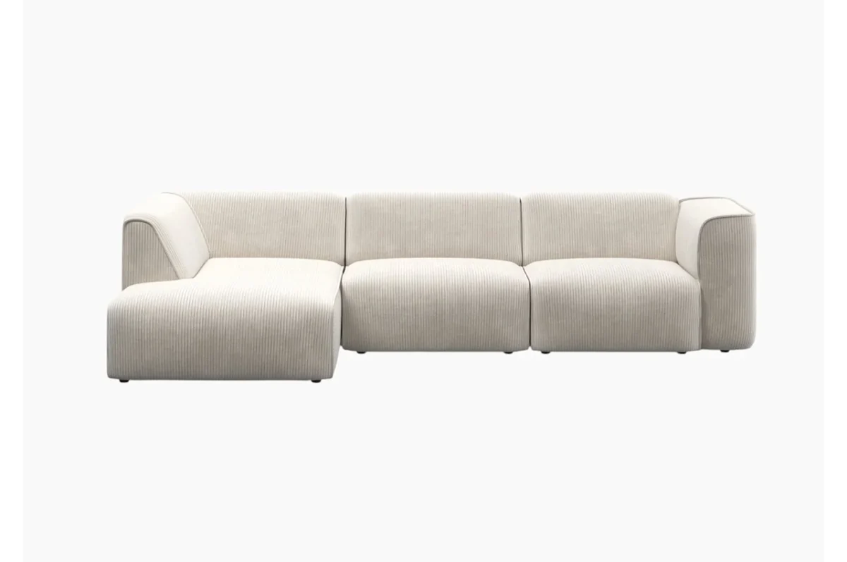 MADEA Corner Sofa with Chaise Beige MADEA Corner Sofa with Chaise