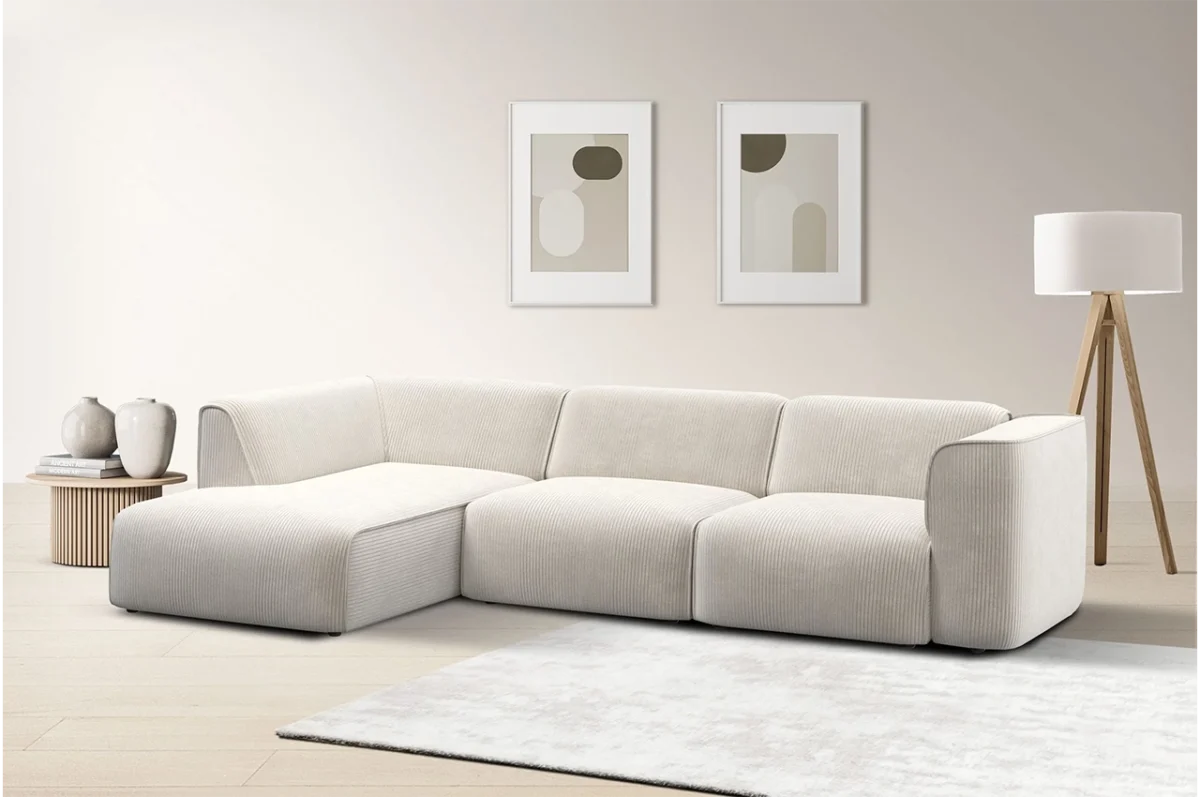 MADEA Corner Sofa with Chaise Beige1 MADEA Corner Sofa with Chaise