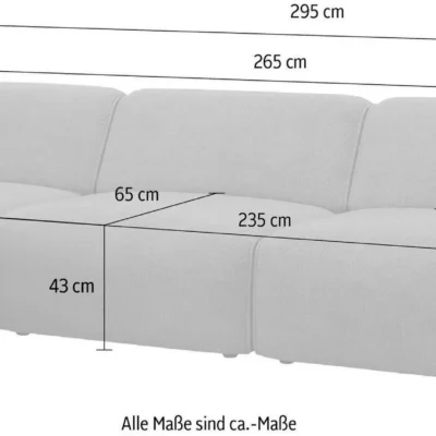 MADEA Corner Sofa with Chaise