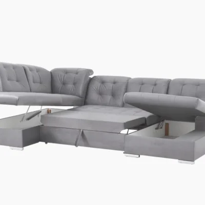 NEBRASKA U-Shaped sofa with bed function and storage
