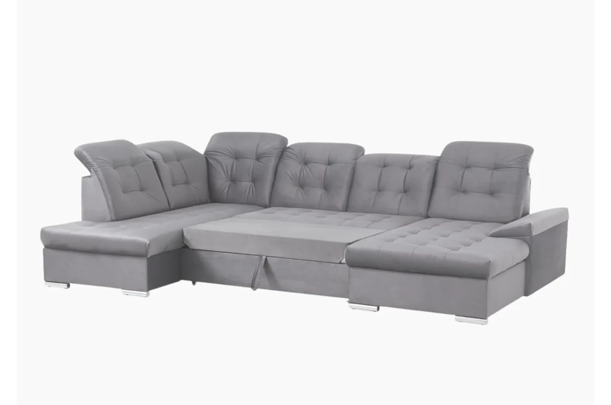 NEBRASKA U-Shaped sofa with bed function and storage
