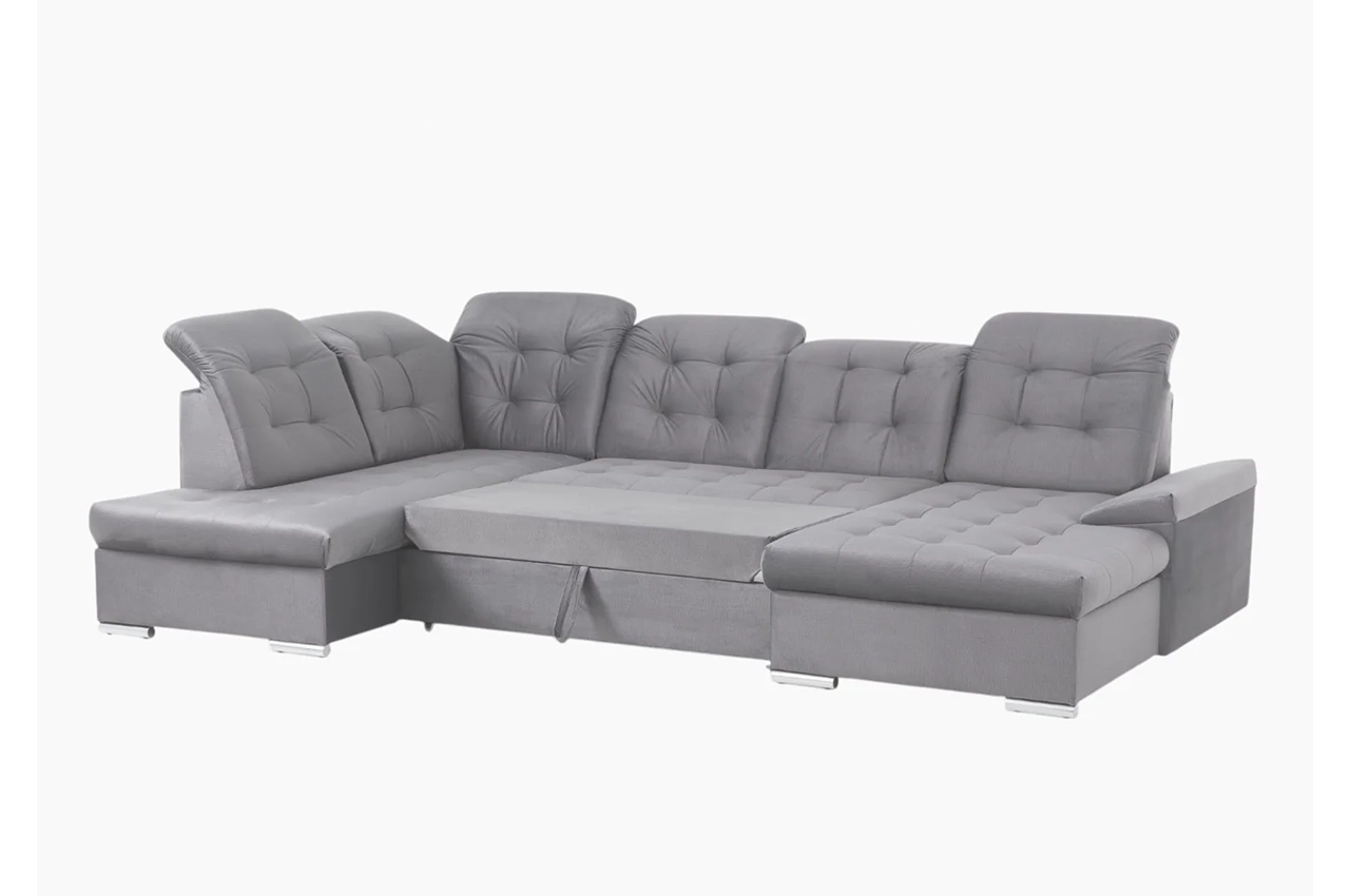 NEBRASKA U-Shaped sofa with bed function and storage