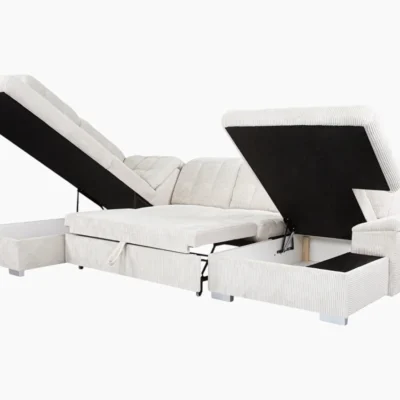 NEBRASKA U-Shaped sofa with bed function and storage