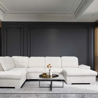 NEBRASKA U-Shaped sofa with bed function and storage