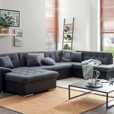 ROCKY U-Shaped sofa with bed function