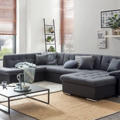 ROCKY U-Shaped sofa with bed function