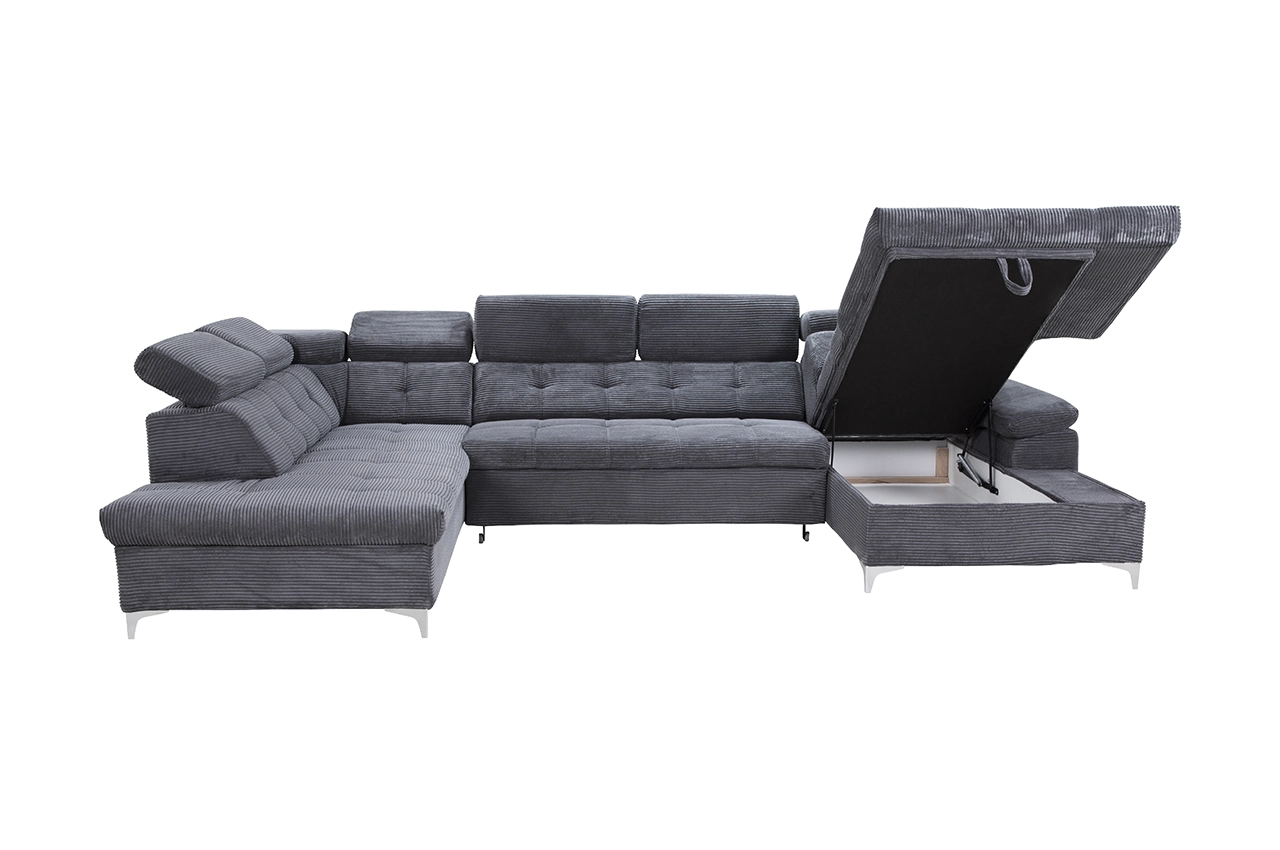 SATURN U-Shaped sofa with bed function and storage