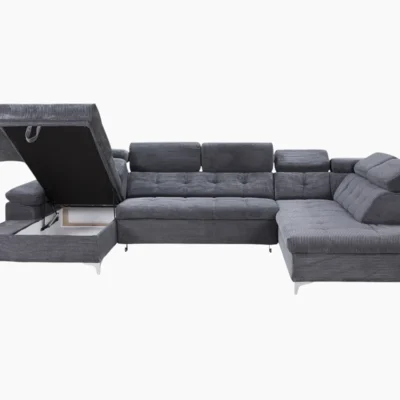 SATURN U-Shaped sofa with bed function and storage