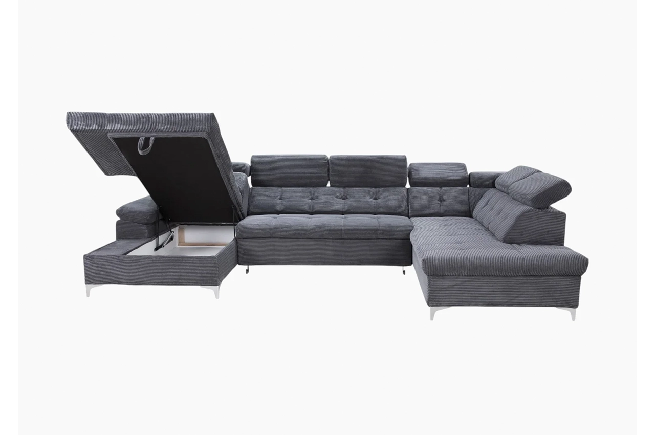 SATURN U-Shaped sofa with bed function and storage