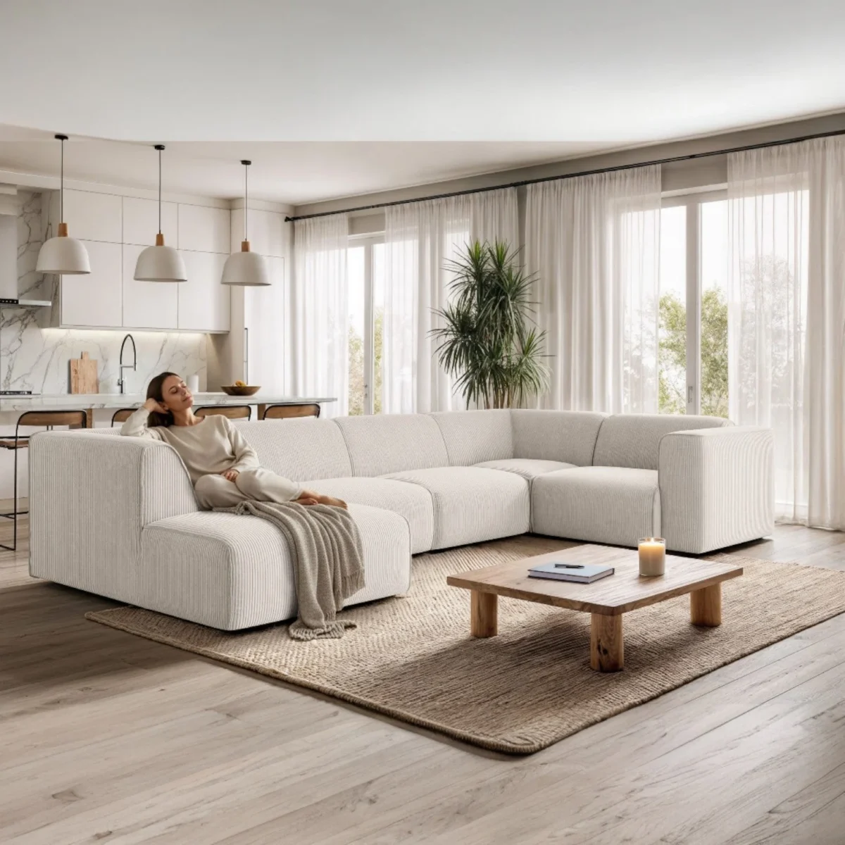 XL U-Shaped sofa Madea -Poso 100 Right Facing XL U-Shaped sofa Madea -Poso | Magnus Dream UK