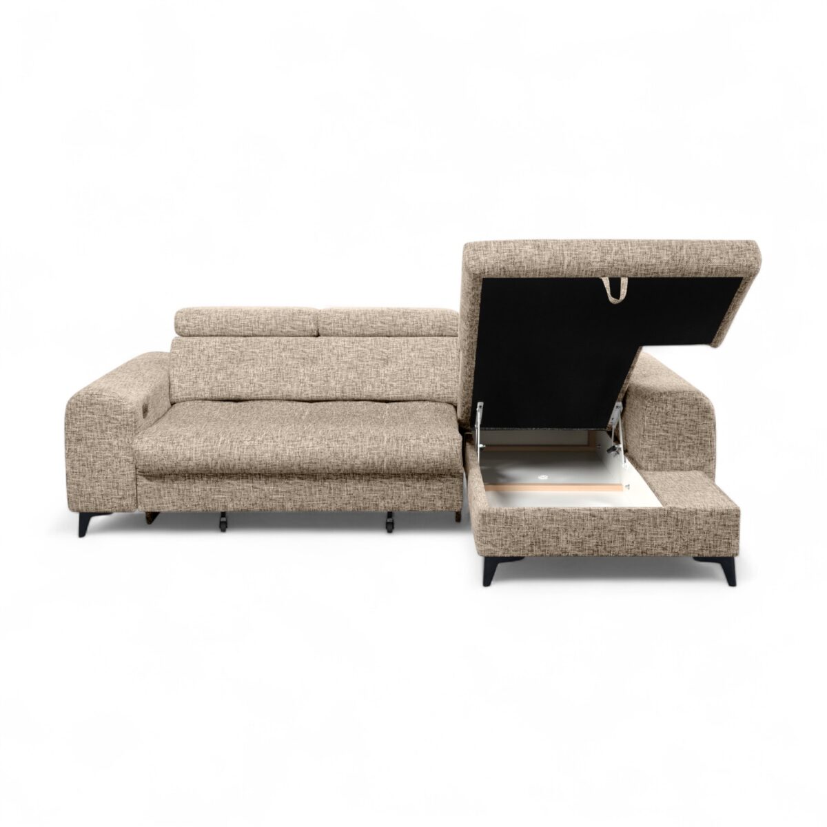 Soffa med schäslong ELETRA med elektrisk skjutdel - Imo 10