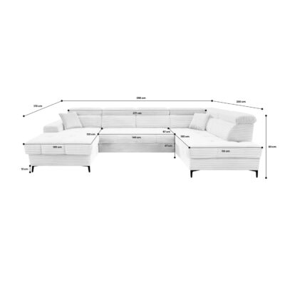 U-Shaped Sofa Bed Asti – Velo 77 | Magnus Dream UK