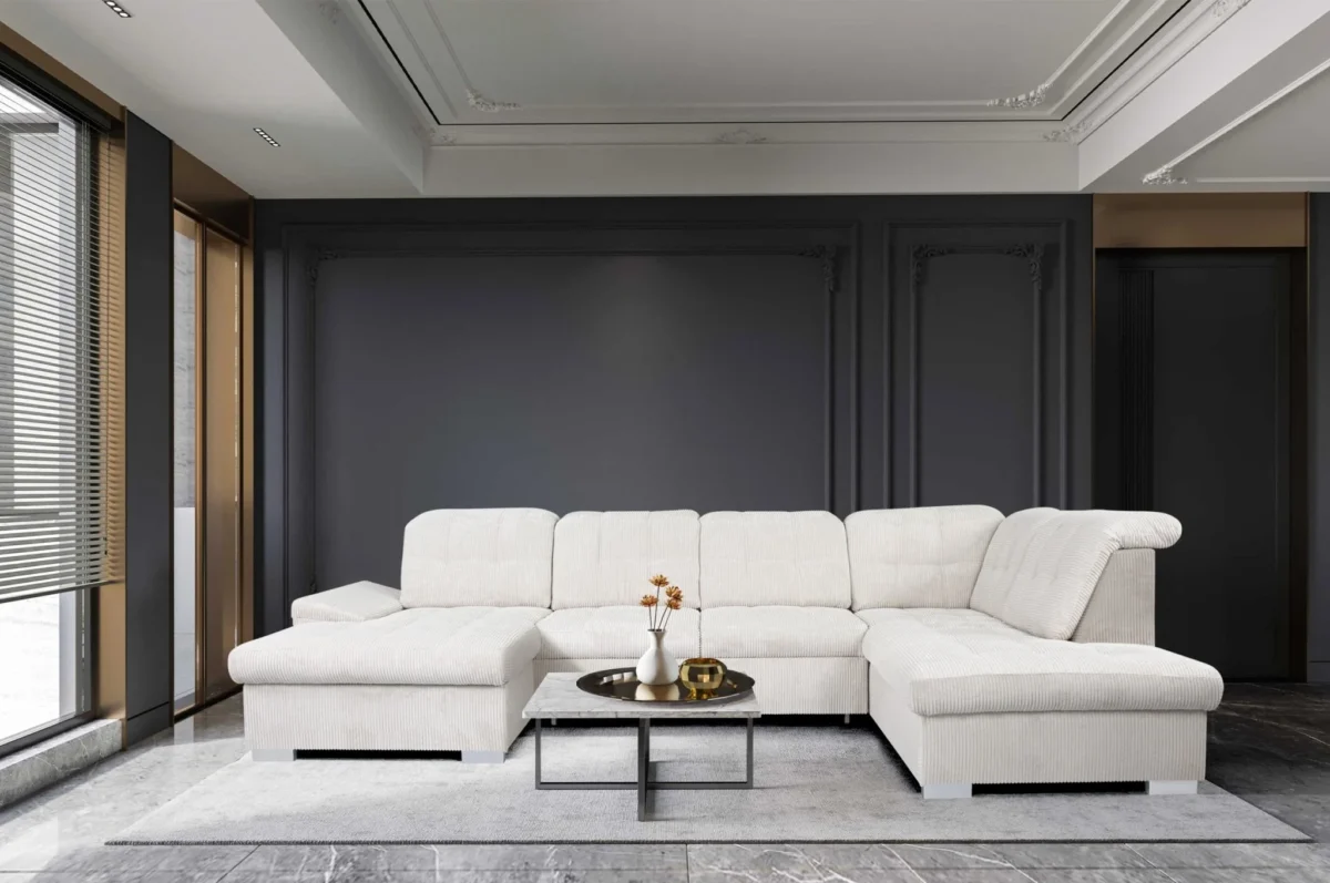 Buy NEBRASKA U-Shaped Sofa Bed with Storage poso 100 right