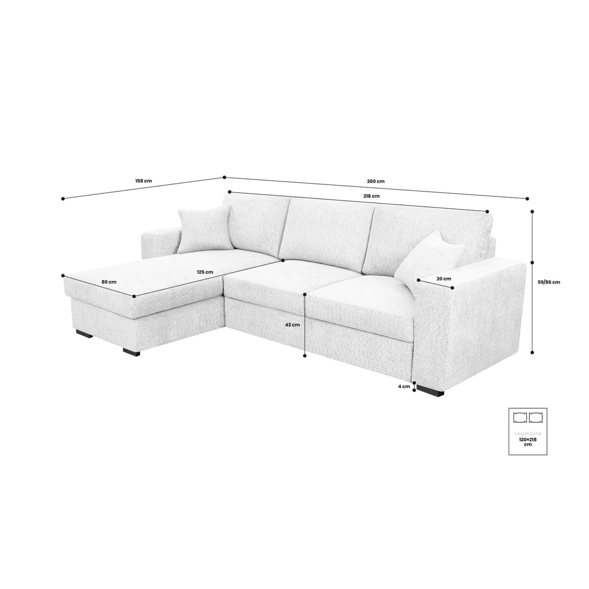 Corner Sofa Bed Cascada -Abriamo 07 | Magnus Dream UK