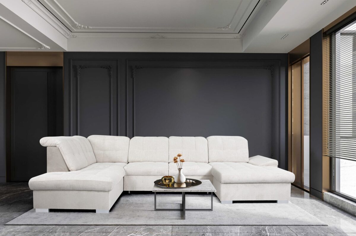 U-formad bäddsoffa NEBRASKA - Poso 100