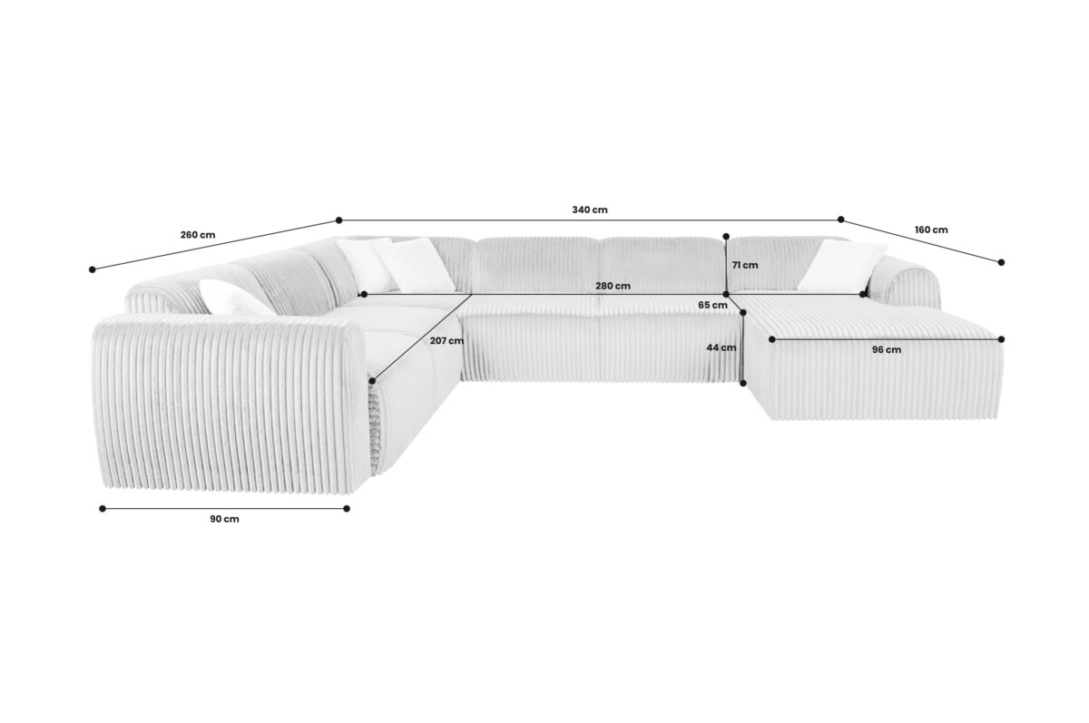 tamara U shapped Velo30 U-Shaped XXL Sofa Tamara – Velo 30