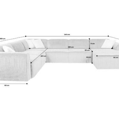 tamara U shapped Velo30 U-Shaped XXL Sofa Tamara – Velo 30