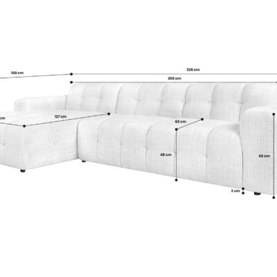 Corner Sofa with Chaise Cloud -Marbella 17 Left Facing Corner Sofa with Chaise Cloud -Marbella 17 | Magnus Dream UK