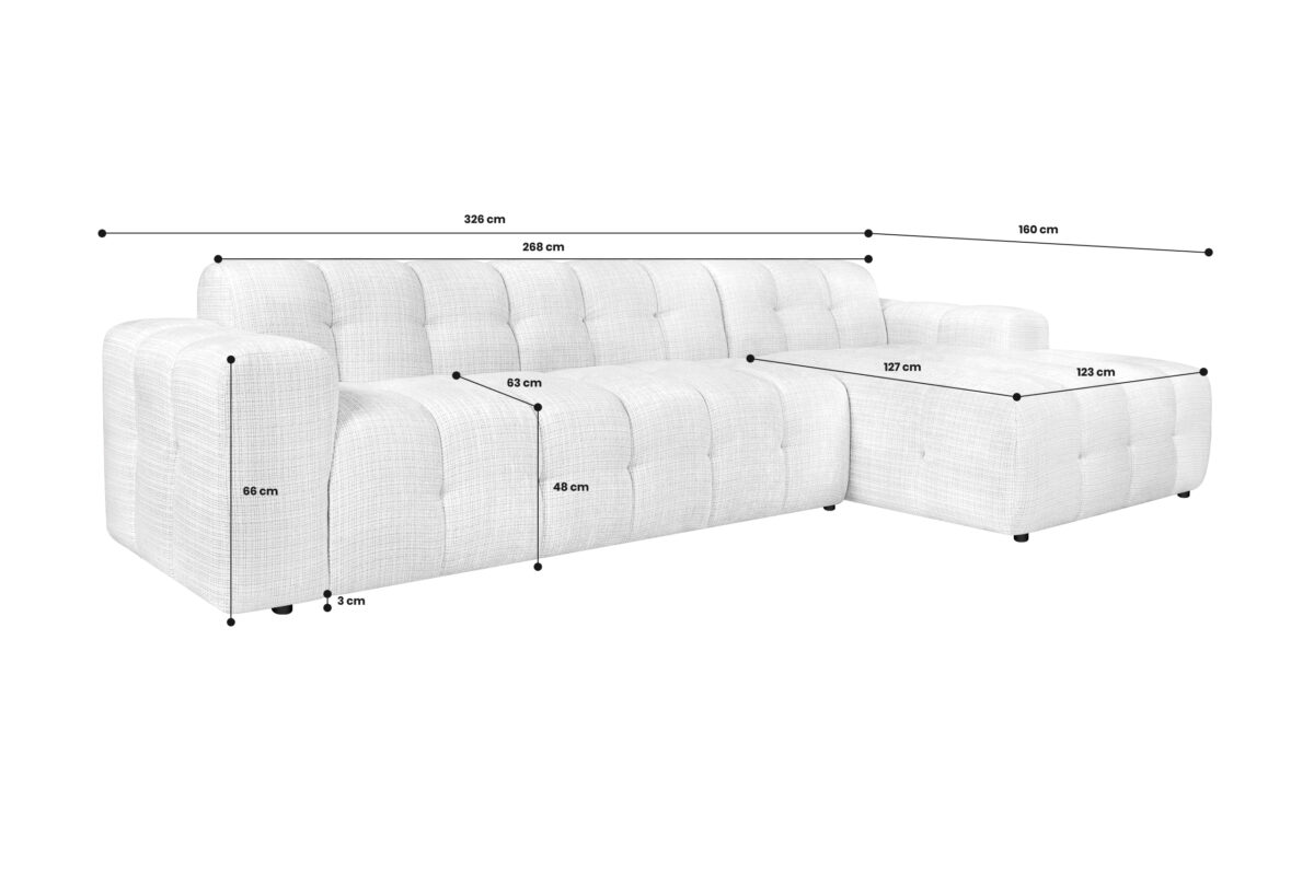 Corner Sofa with Chaise Cloud -Marbella 17 Right Facing Corner Sofa with Chaise Cloud -Marbella 17 | Magnus Dream UK