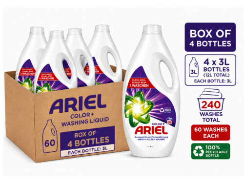 riel Colour Liquid Washing Gel 3L x4 Bottles (60 Washes Each) – 240 Washes Total