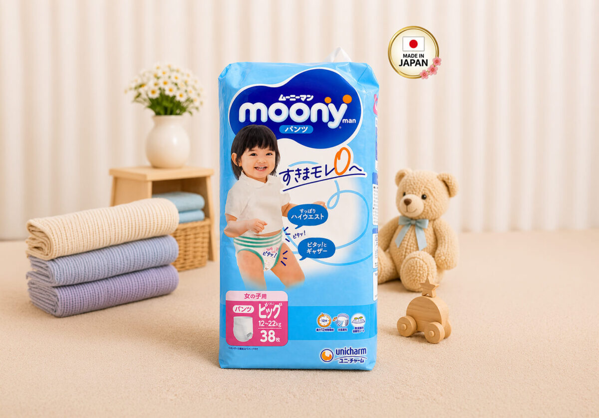 Moony Girl Pull-Up Nappies XL (12-22kg) 38 Pack