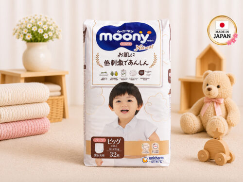 Moony Natural Pull-Up Nappies XL (12-22kg) 32 Pack