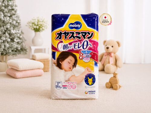 Moony Overnight Girl Pull-Up Nappies L (9-14kg) 30 Pack