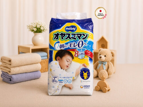 Moony Overnight Boy Pull-Up Nappies L (9-14kg) 30 Pack