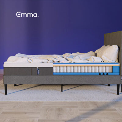 Emma Premium Hybrid Mattress – UK Double Emma Premium Hybrid Double Mattress side view