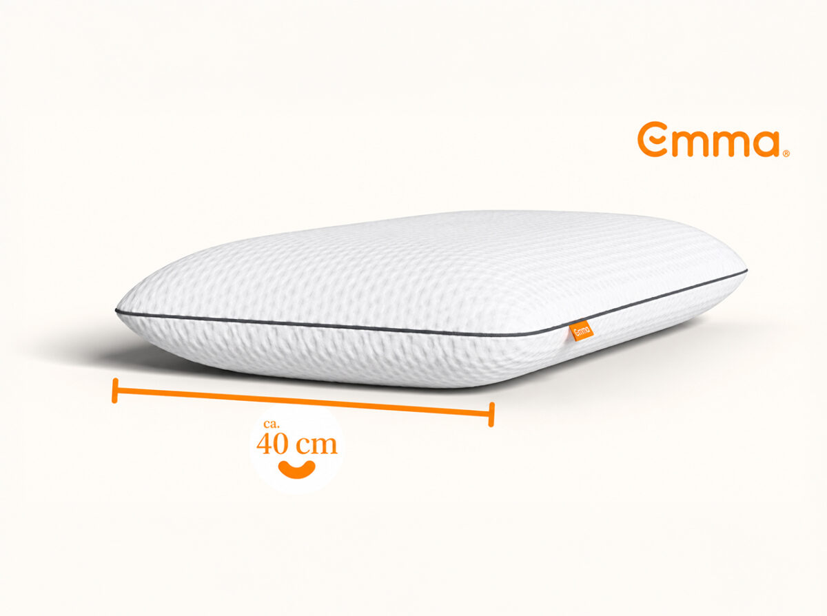 Emma Premium Cooling Memory Foam Pillow showing 40 cm width -Magnus Dream UK