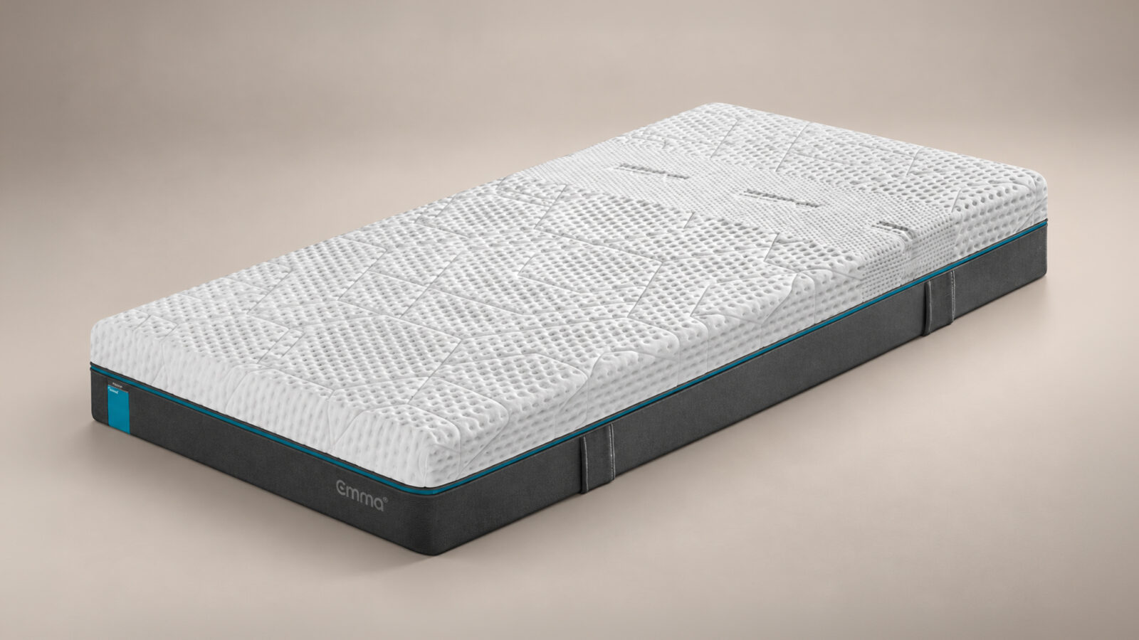 Emma Diamond Hard mattress with white quilted cover and grey sides – Magnusdream.co.uk