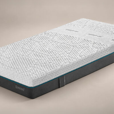 Emma Diamond Hard mattress with white quilted cover and grey sides – Magnusdream.co.uk