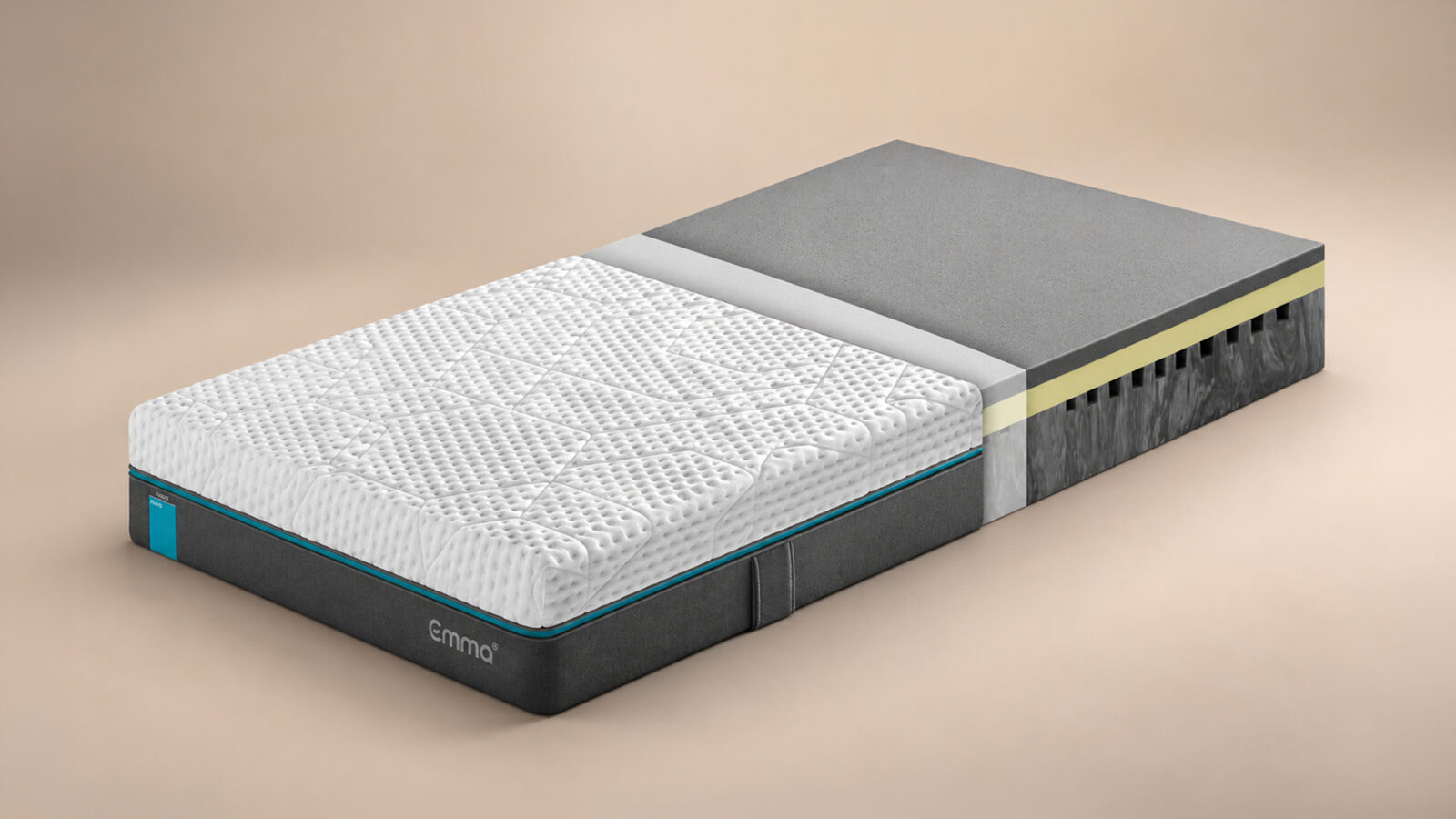 Emma Diamond Hard UK Double 4ft 6in firm foam mattress – Magnusdream.co.uk